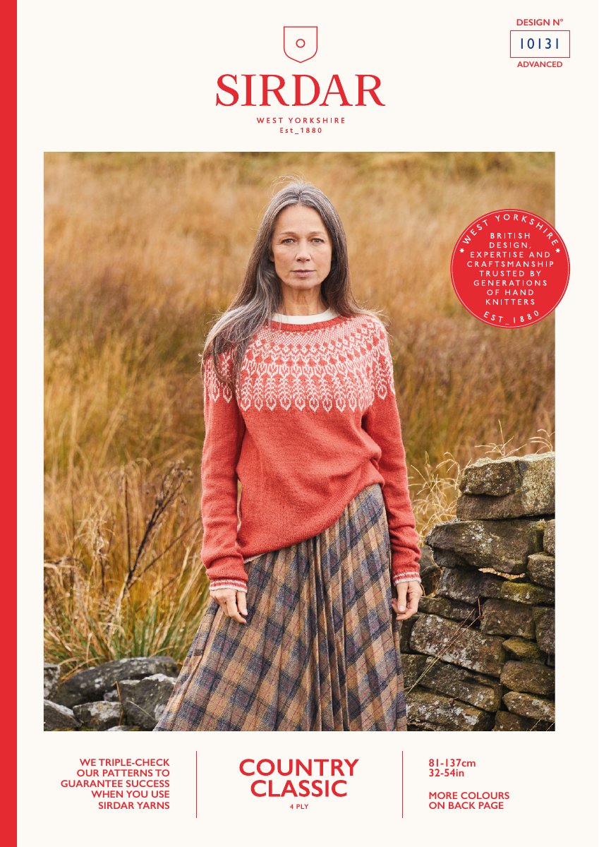 Sirdar 10131 Sweater in Country Classic 4 Ply pattern cover