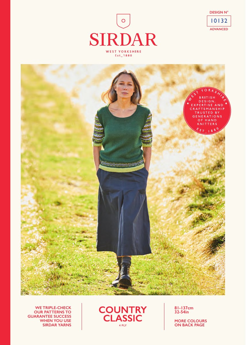 Sirdar 10132 Top in Country Classic 4 Ply pattern cover