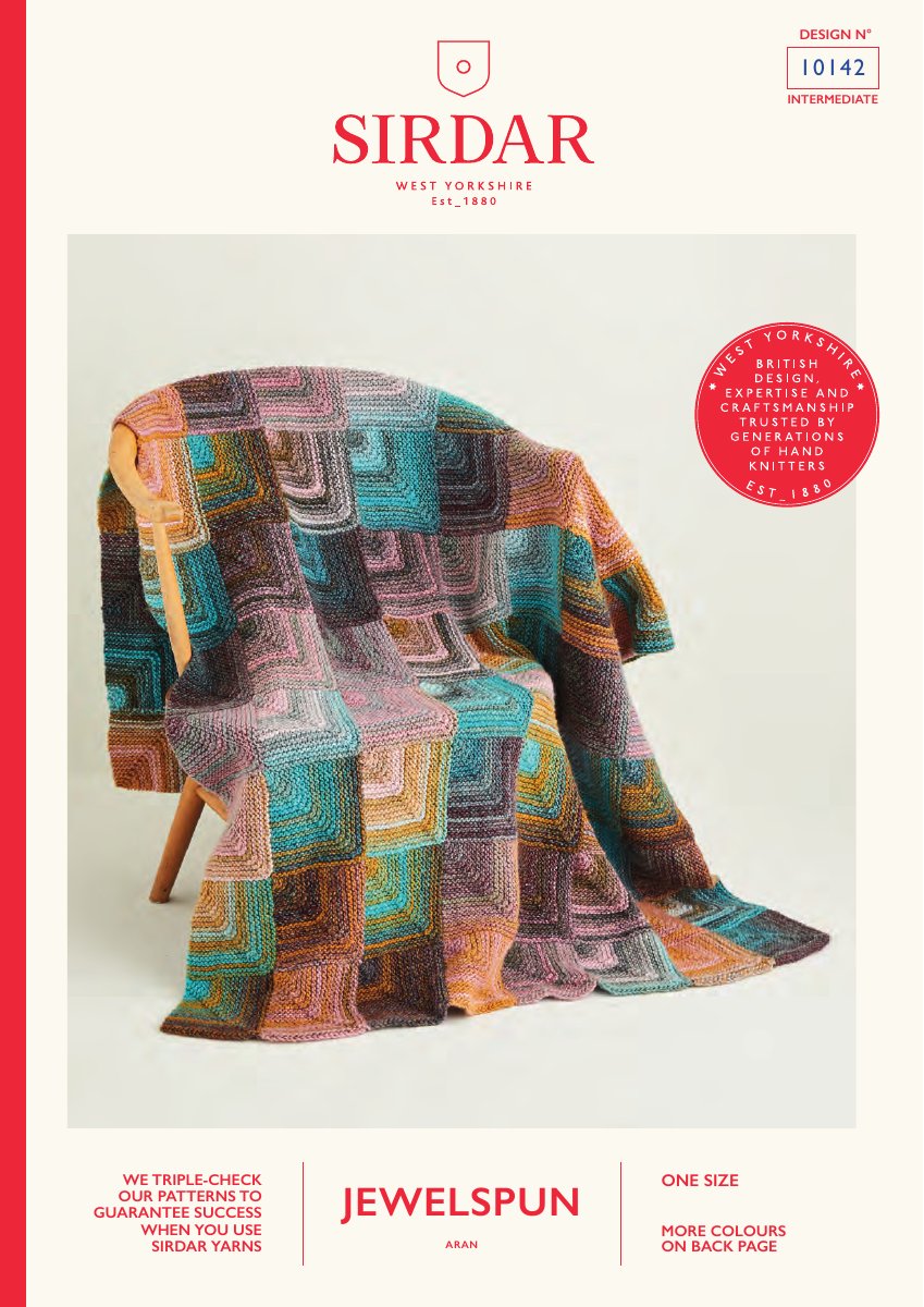 Sirdar 10142 Pattern in Jewelspun Aran pattern cover