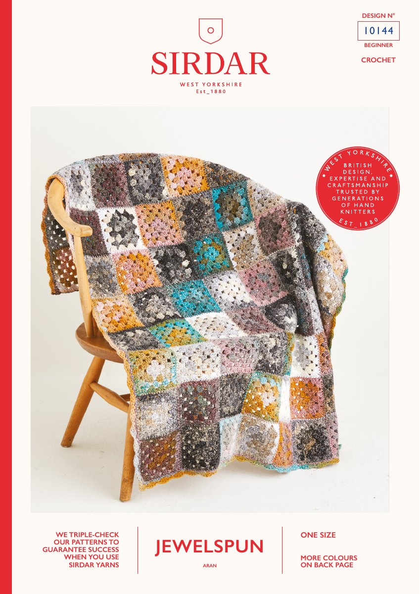 Sirdar 10144 Pattern in Jewelspun Aran pattern cover