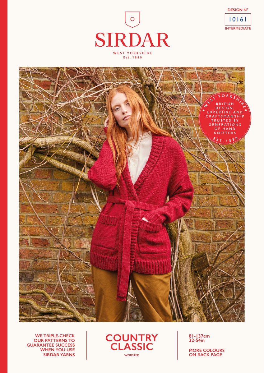 Sirdar 10161 Cardigan in Country Classic Worsted pattern cover
