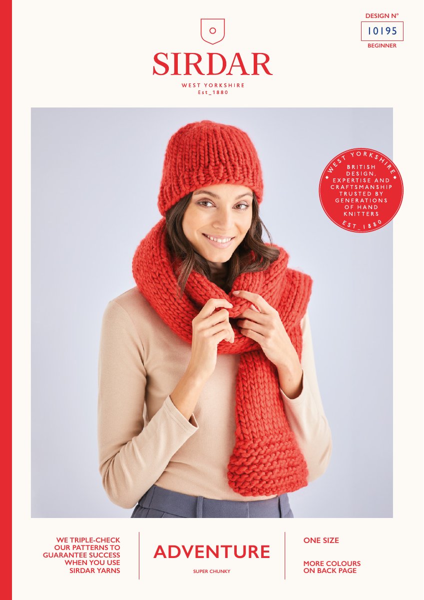 Sirdar 10195 Sweater in Adventure Super Chunky pattern cover