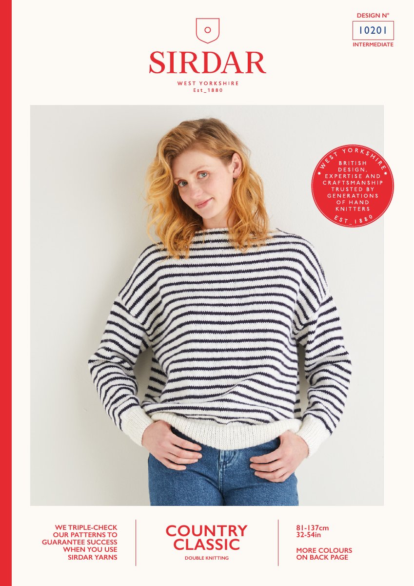 Sirdar 10201 Sweater in Country Classic DK pattern cover