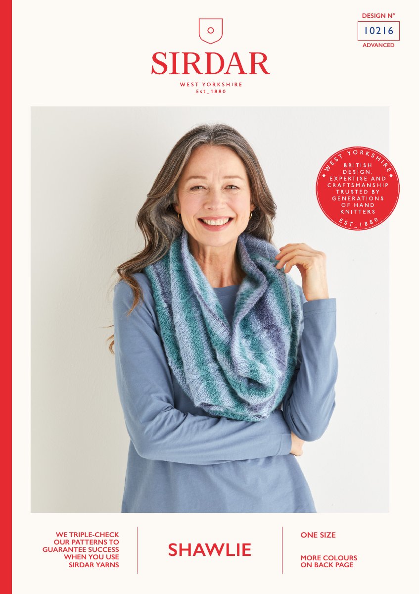 Sirdar 10216 Shawl in Shawlie pattern cover