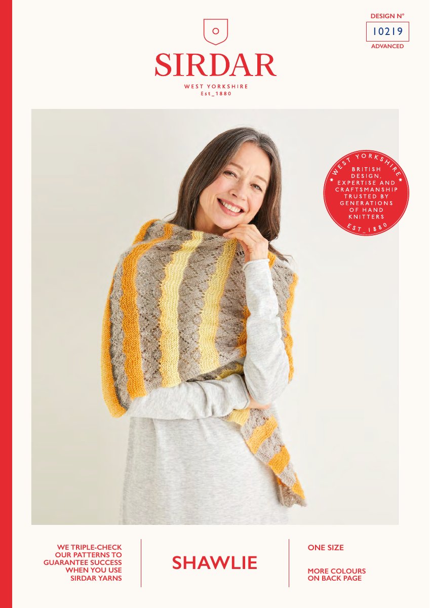 Sirdar 10219 Shawl in Shawlie pattern cover