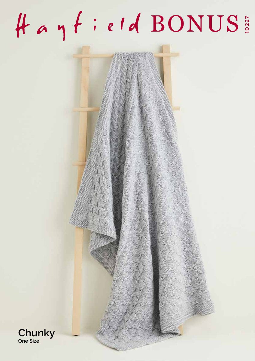 Hayfield 10227 Throw in Bonus Chunky pattern cover