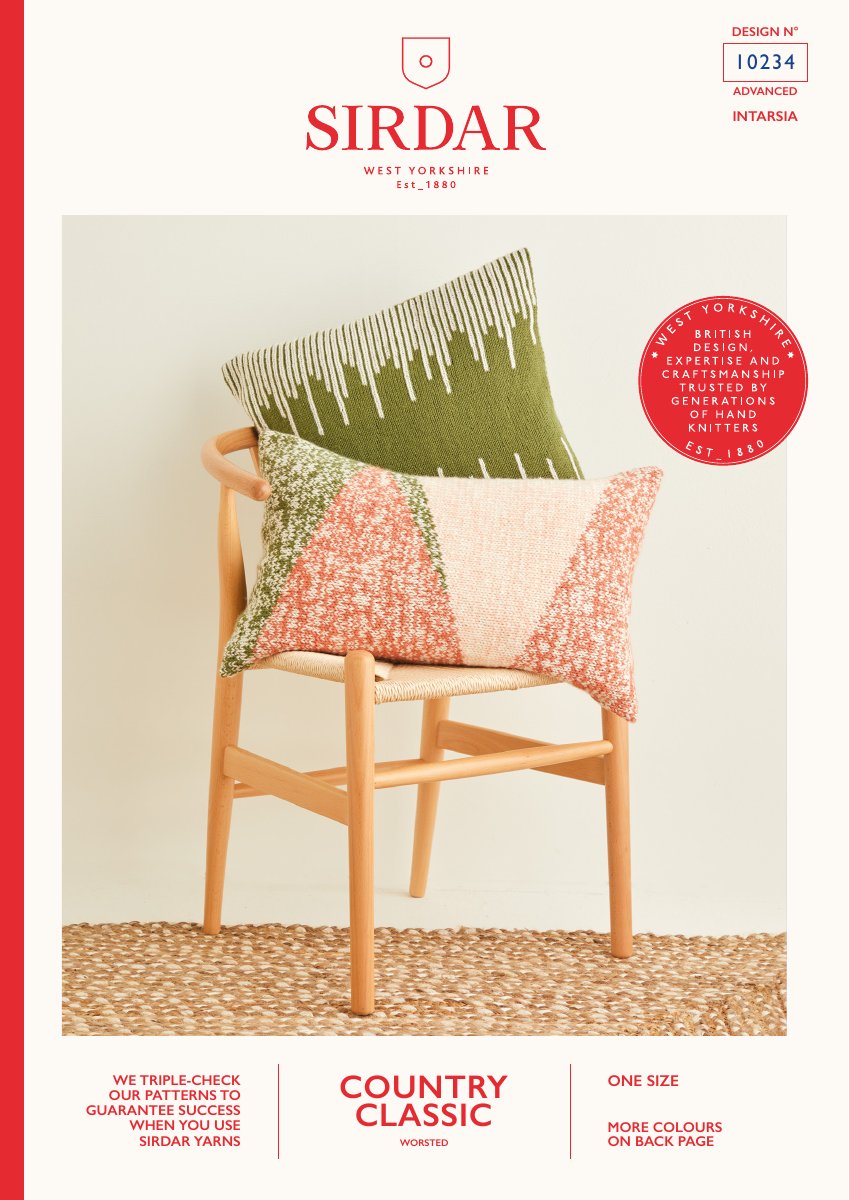 Sirdar 10234 Cushion in Country Classic Worsted pattern cover