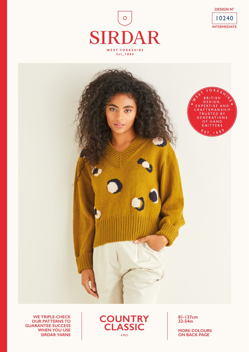 Sirdar 10240 Sweater in Country Classic 4 Ply pattern cover