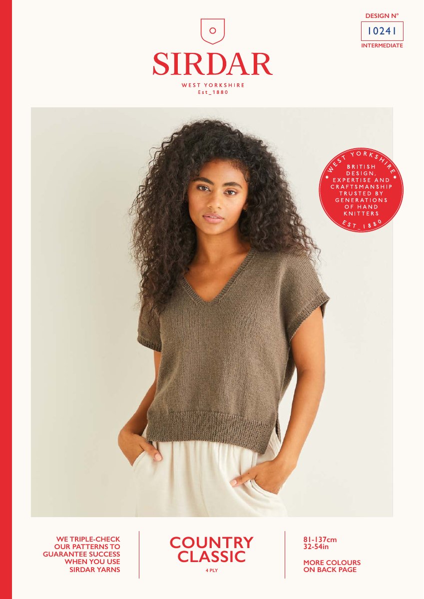 Sirdar 10241 Sweater in Country Classic 4 Ply pattern cover