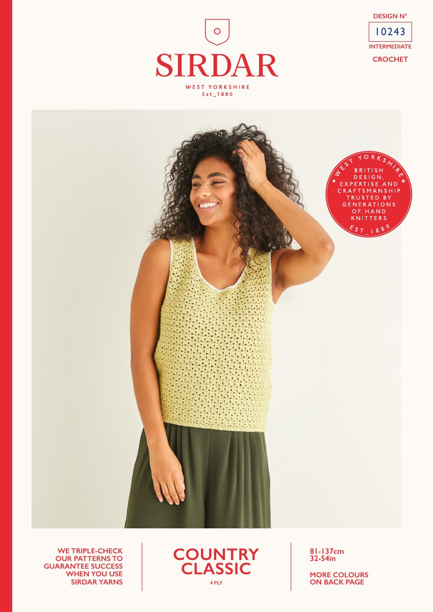 Sirdar 10243 Top in Country Classic 4 Ply pattern cover