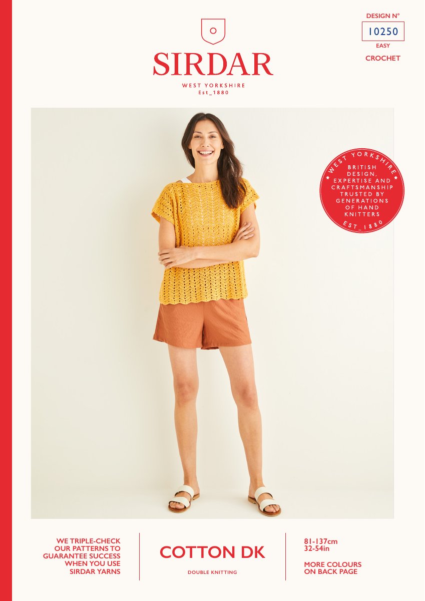 Sirdar 10250 Cardigan in Cotton DK pattern cover
