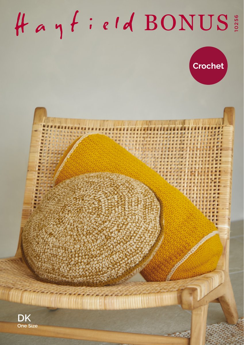 Hayfield 10256 Cushions in Bonus DK pattern cover