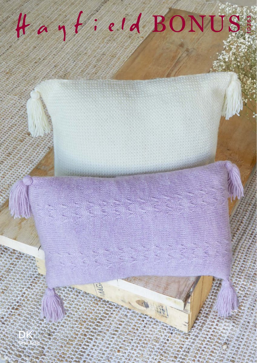 Hayfield 10263 Cushions in Bonus DK pattern cover