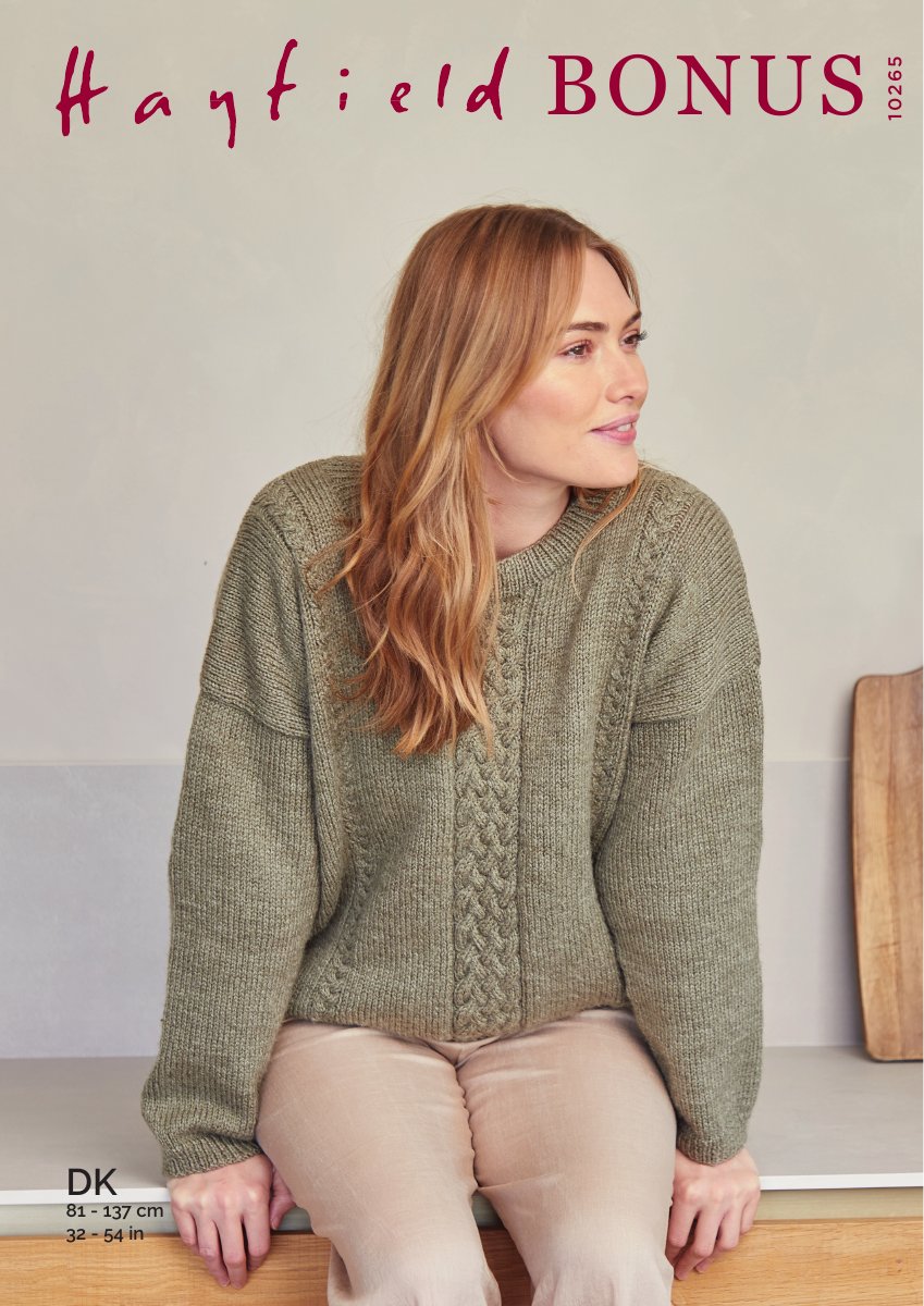 Hayfield 10265 Sweater in Bonus DK pattern cover