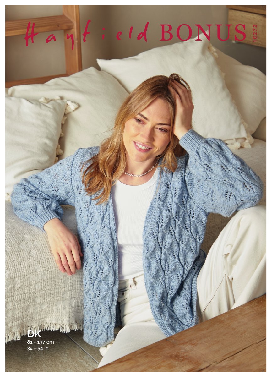 Hayfield 10272 Cardigan in Bonus DK pattern cover