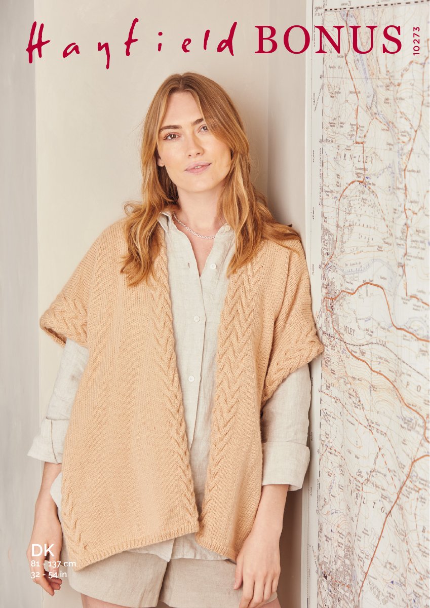 Hayfield 10273 Poncho in Bonus DK pattern cover