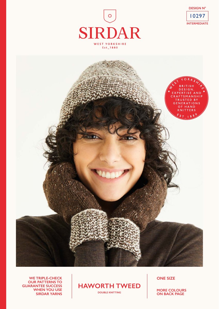 Sirdar 10297 Hat in Haworth Tweed DK pattern cover