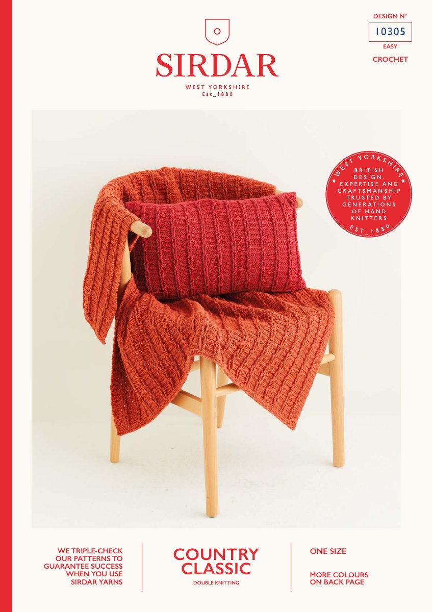 Sirdar 10305 Blanket in Country Classic DK pattern cover
