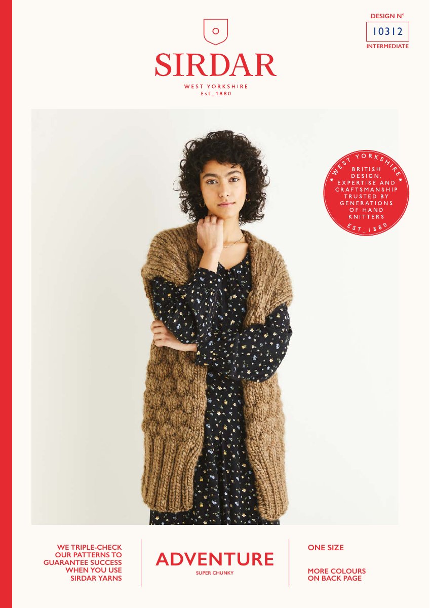 Sirdar 10312 Sweater in Adventure Super Chunky pattern cover