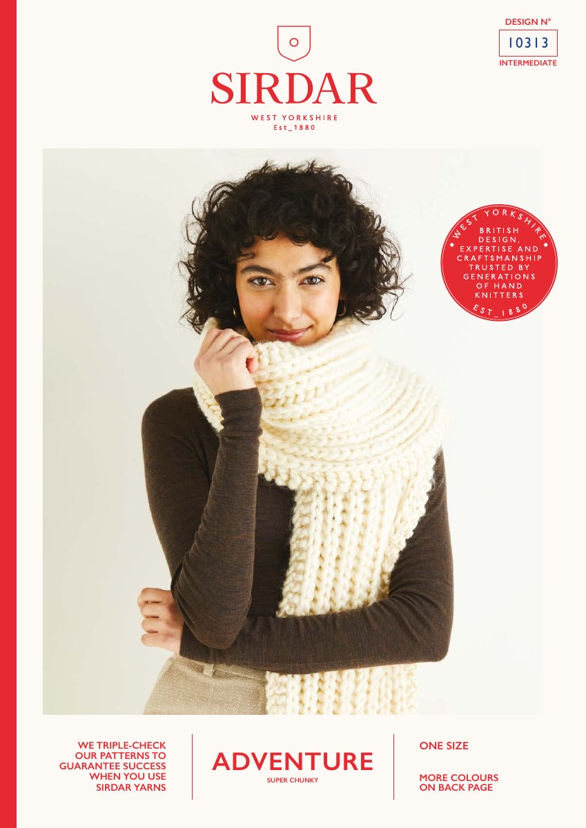Sirdar 10313 Sweater in Adventure Super Chunky pattern cover
