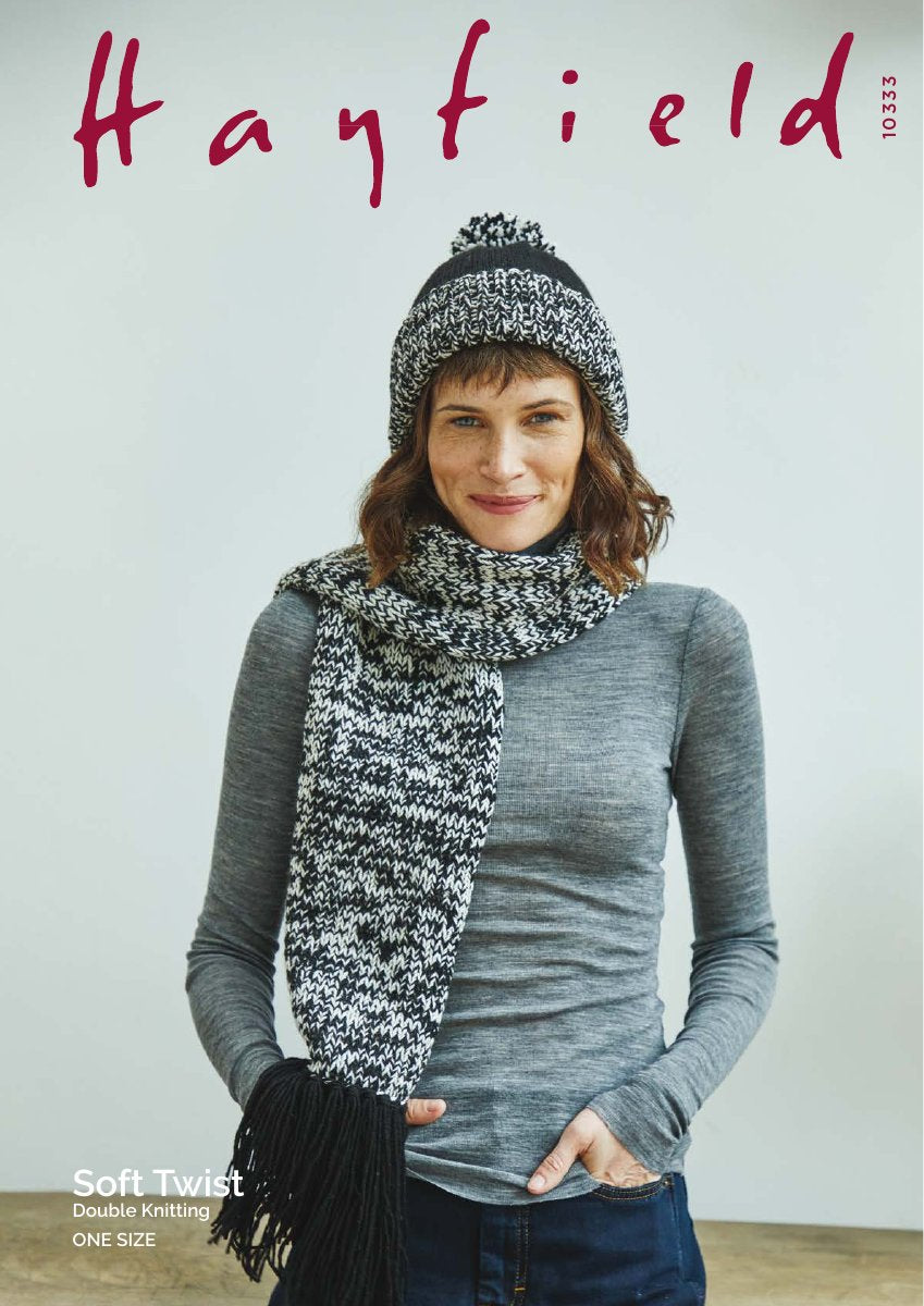 Hayfield 10333 Scarf in Soft Twist pattern cover