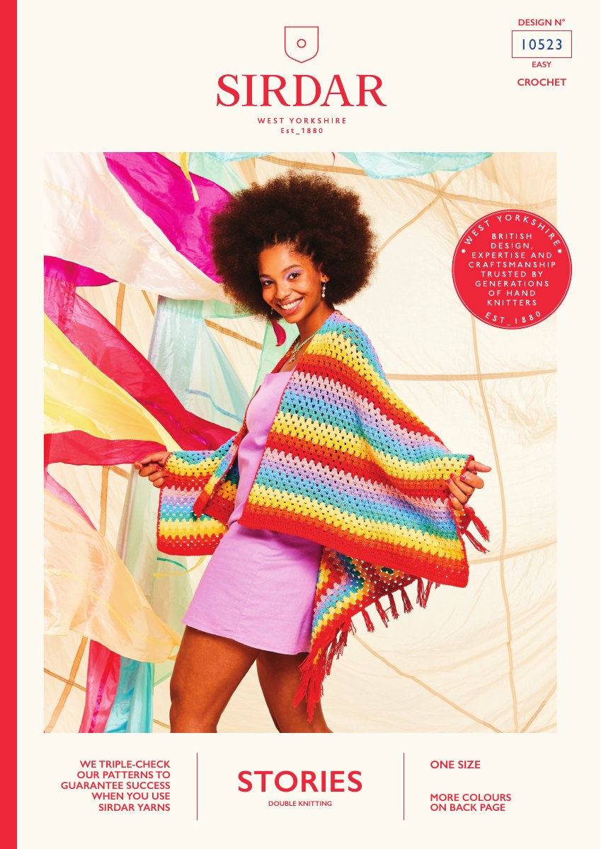 Sirdar 10523 Top in Stories DK pattern cover