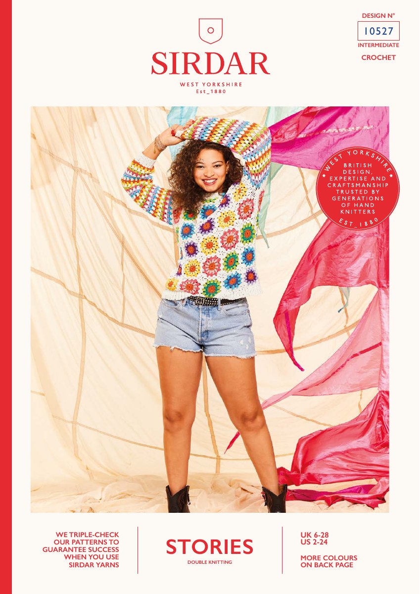Sirdar 10527 Sweater in Stories DK pattern cover
