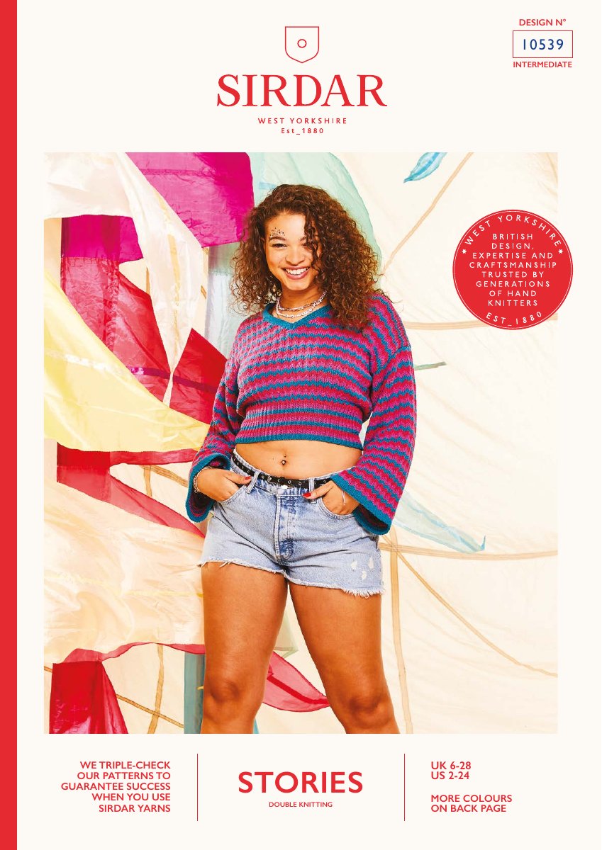 Sirdar 10539 Sweater in Stories DK pattern cover