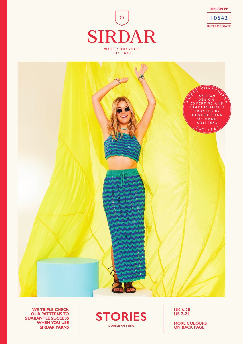 Sirdar 10542 Top in Stories DK pattern cover