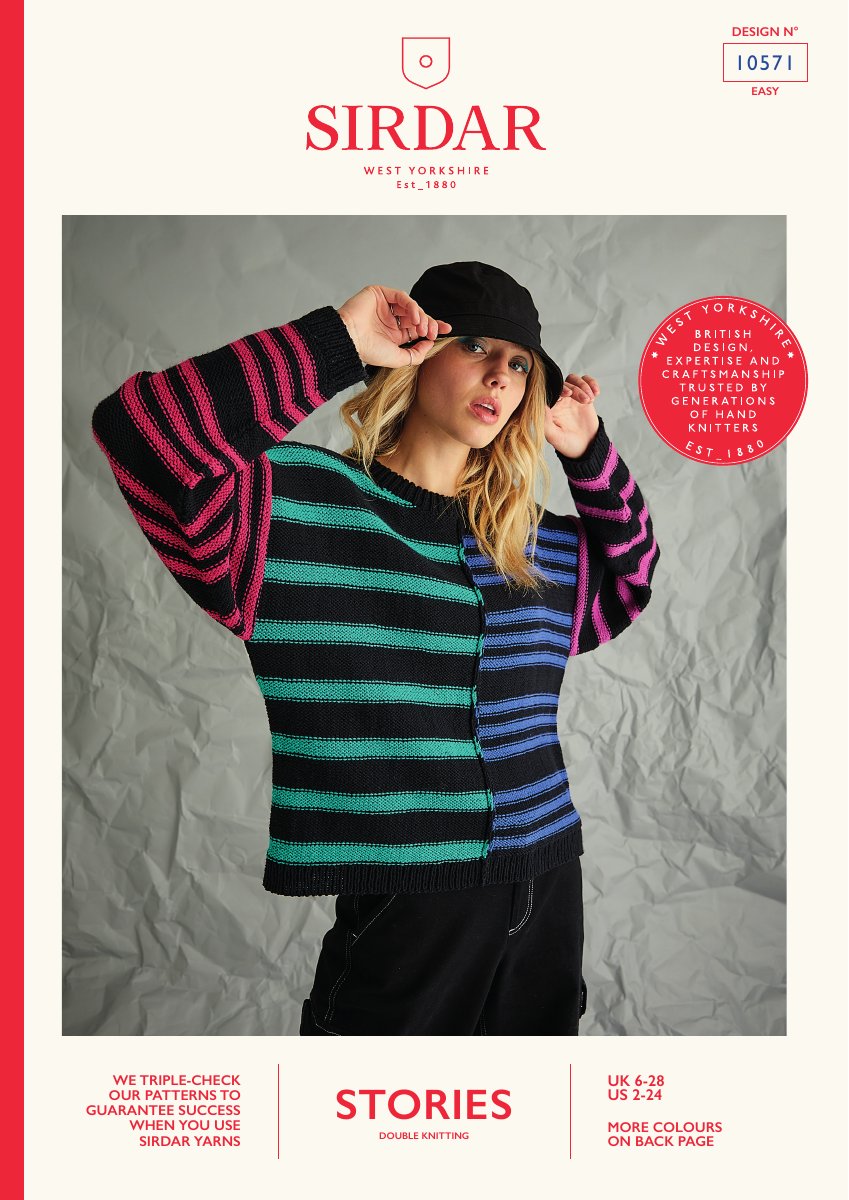 Sirdar 10571 Cardigan in Stories DK pattern cover
