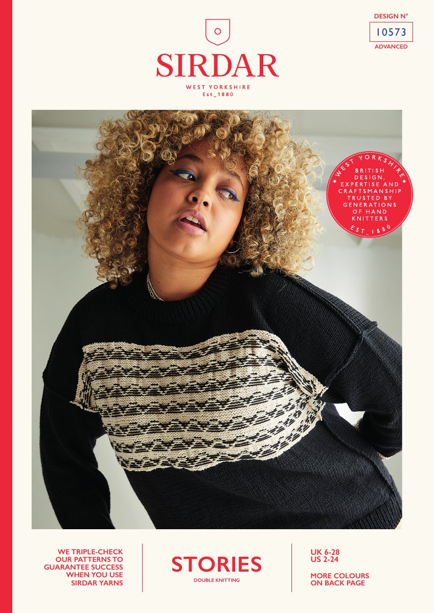 Sirdar 10573 Cardigan in Stories DK pattern cover