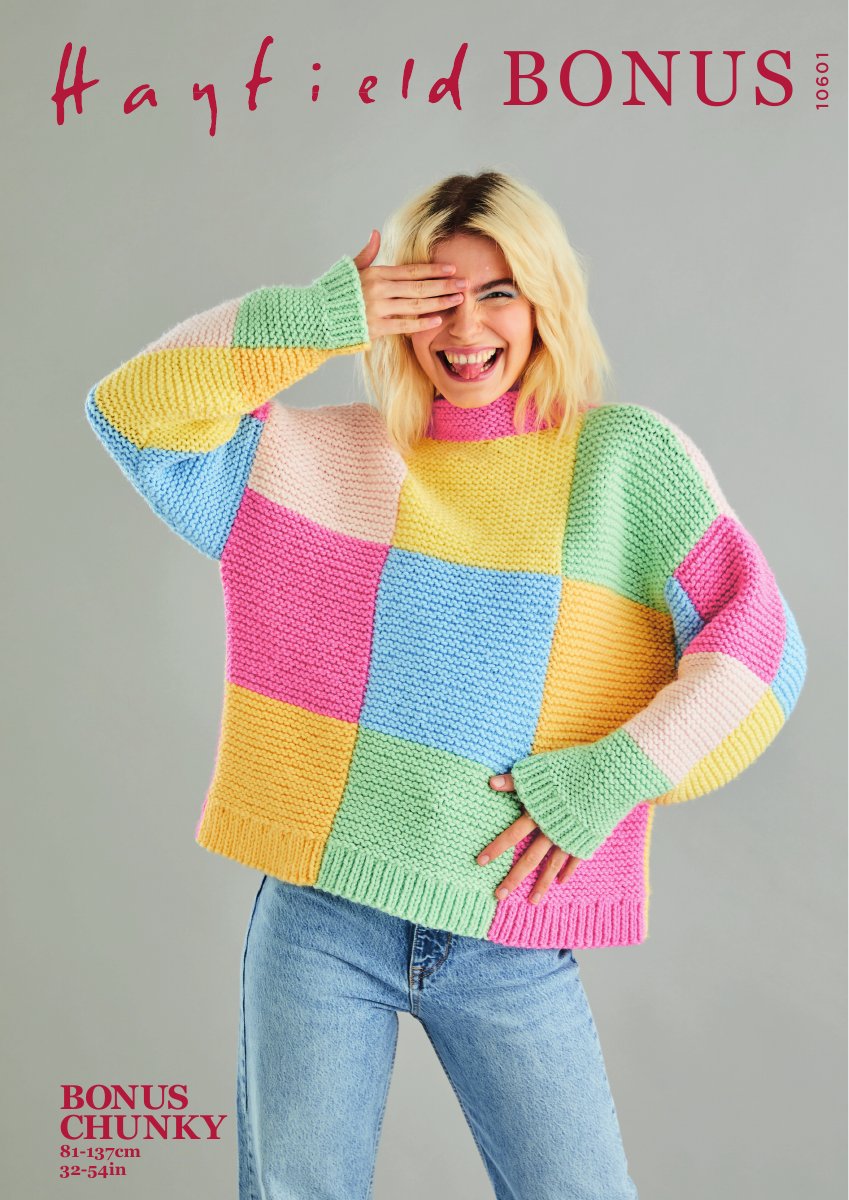 Hayfield 10601 Sweater in Bonus Chunky pattern cover