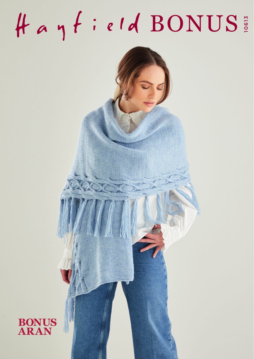 Hayfield 10613 Scarf in Bonus Aran pattern cover