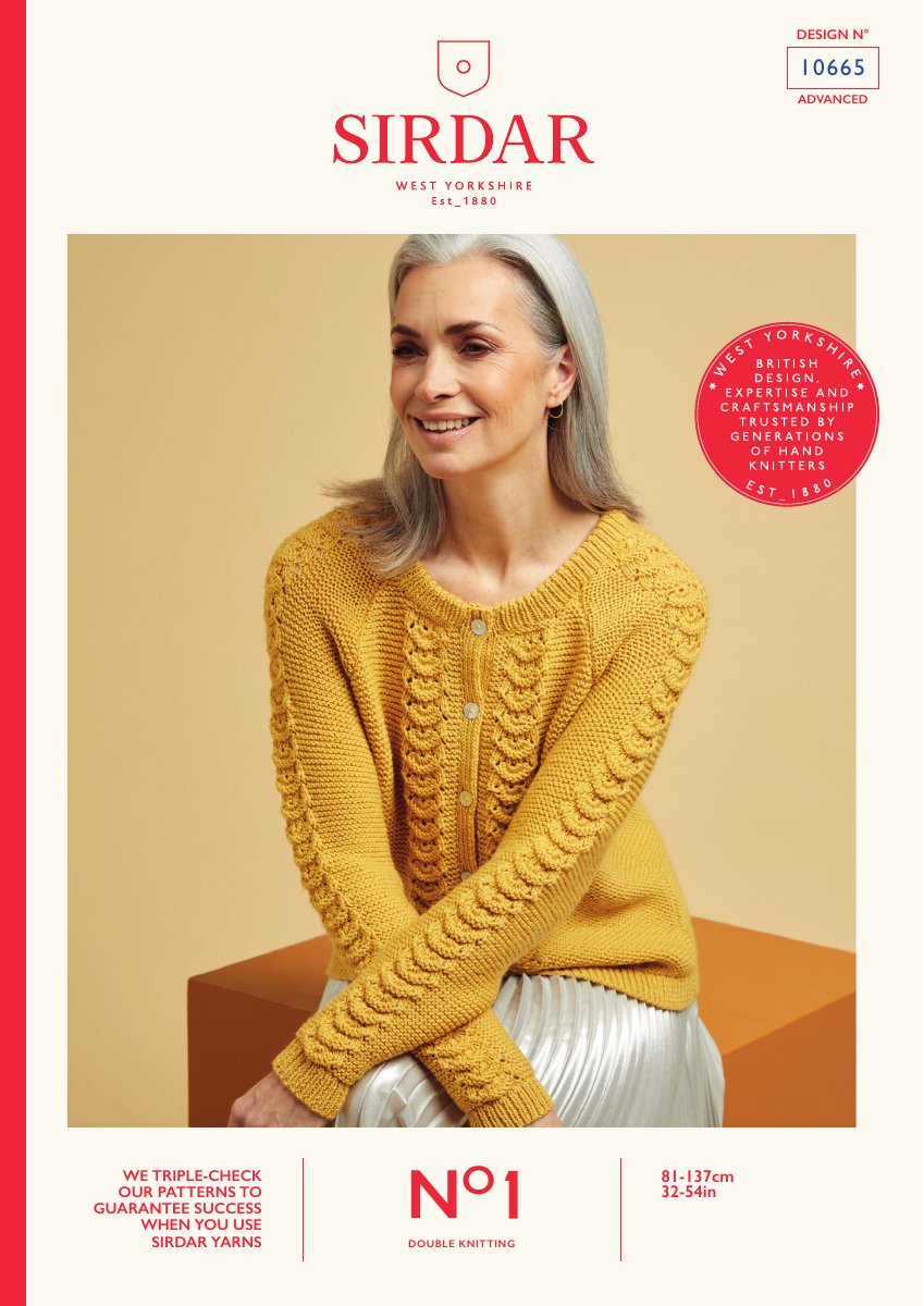 Sirdar 10665 Cardigan in No.1 DK pattern cover