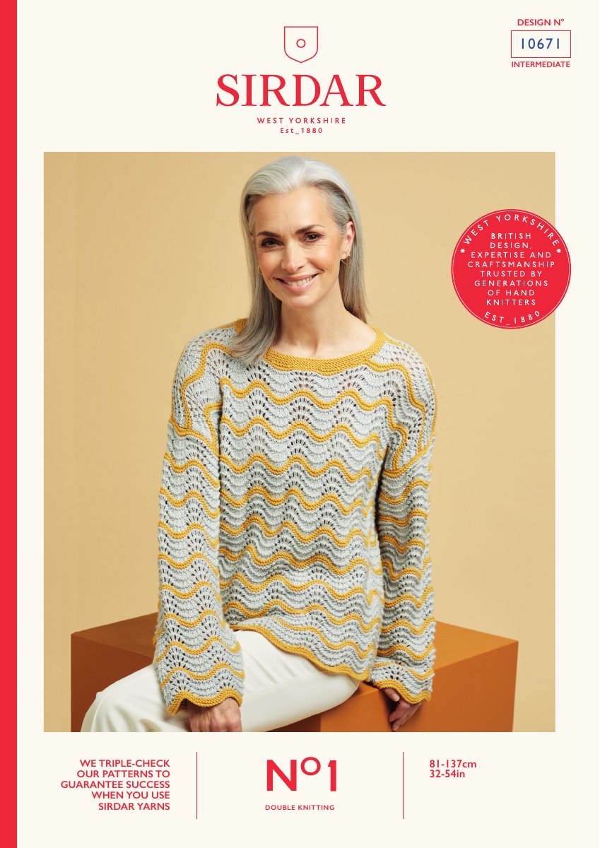Sirdar 10671 Sweater in No.1 DK pattern cover