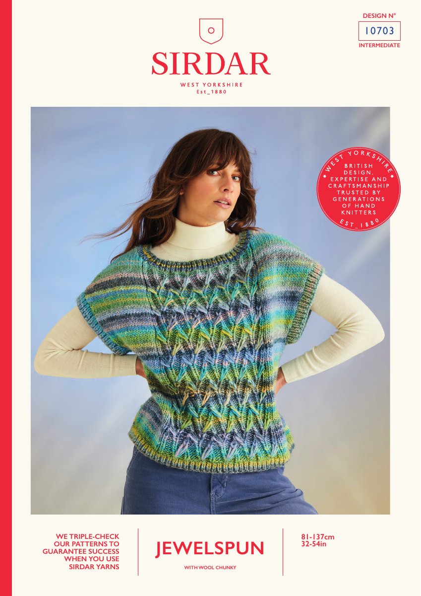 Sirdar 10703 Top in Jewelspun With Wool Chunky pattern cover