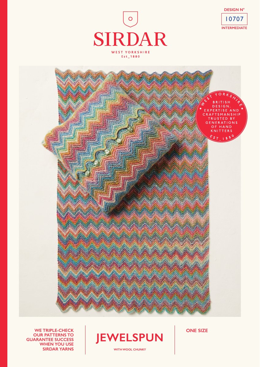 Sirdar 10707 Blanket in Jewelspun With Wool Chunky pattern cover