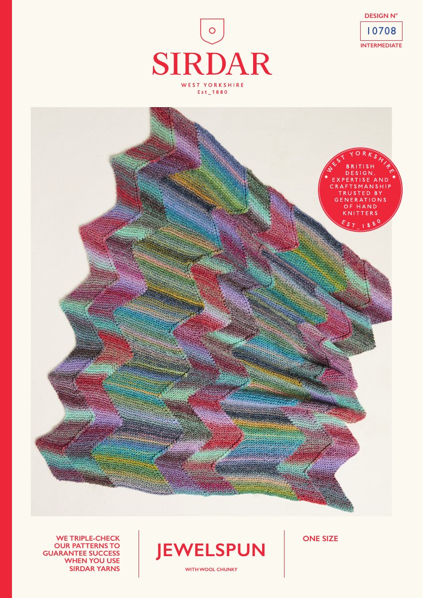 Sirdar 10708 Blanket in Jewelspun With Wool Chunky pattern cover