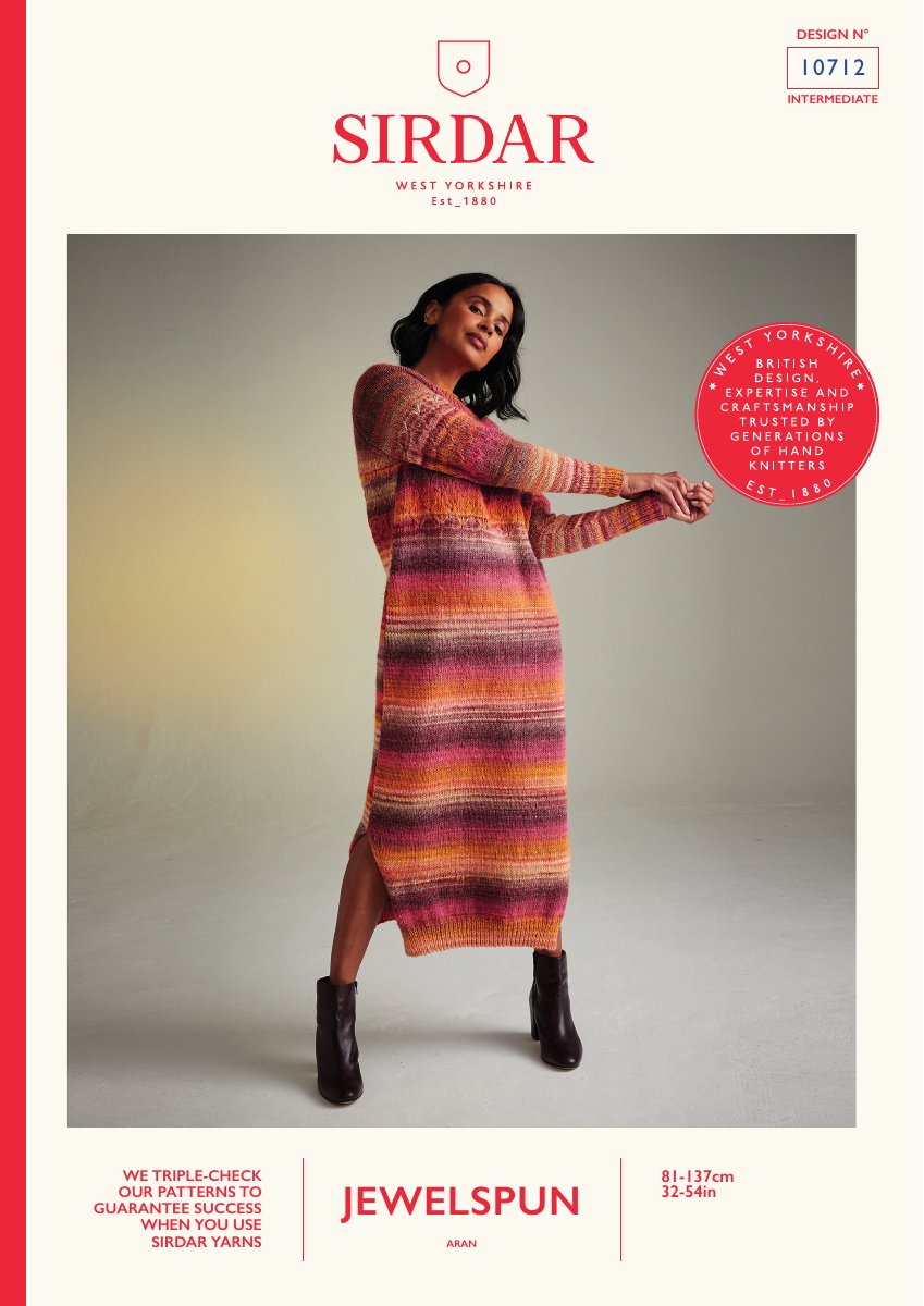 Sirdar 10712 Dress in Jewelspun Aran pattern cover
