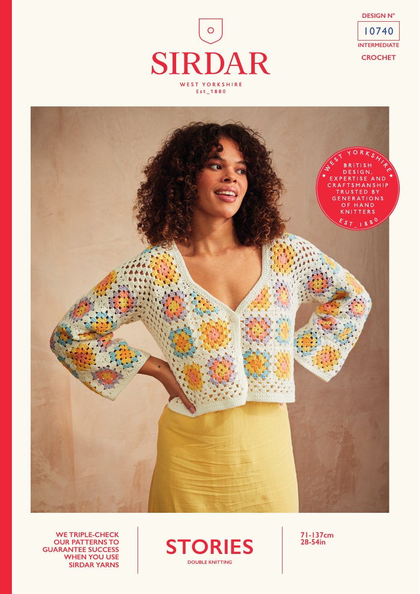 Sirdar 10740 Cardigan in Stories DK pattern cover