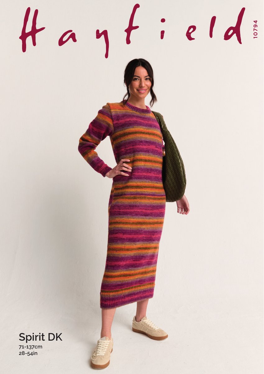 Hayfield 10794 Dress in Spirit DK pattern cover