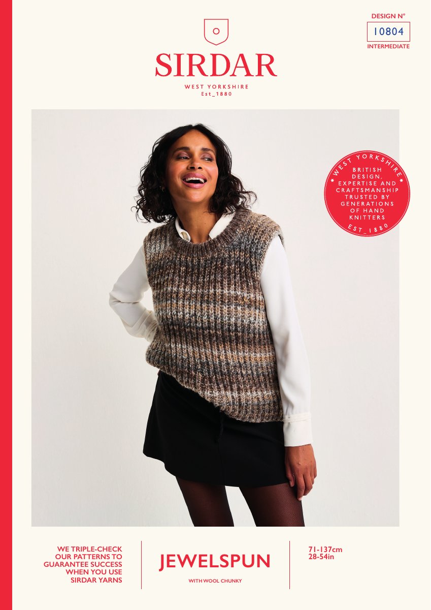 Sirdar 10804 Top in Jewelspun With Wool Chunky pattern cover