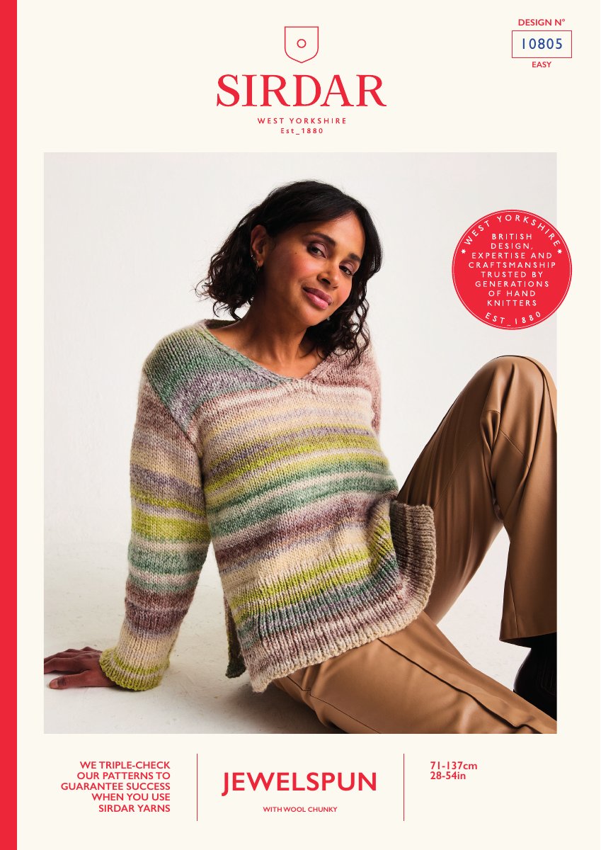 Sirdar 10805 Sweater in Jewelspun With Wool Chunky pattern cover