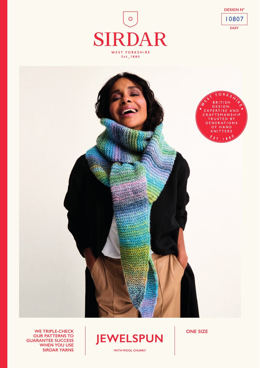 Sirdar 10807 Scarf in Jewelspun With Wool Chunky pattern cover