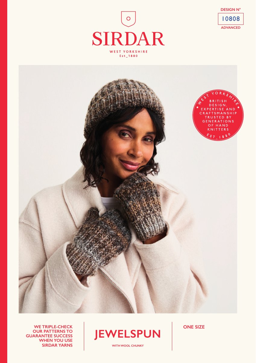 Sirdar 10808 Hat in Jewelspun With Wool Chunky pattern cover