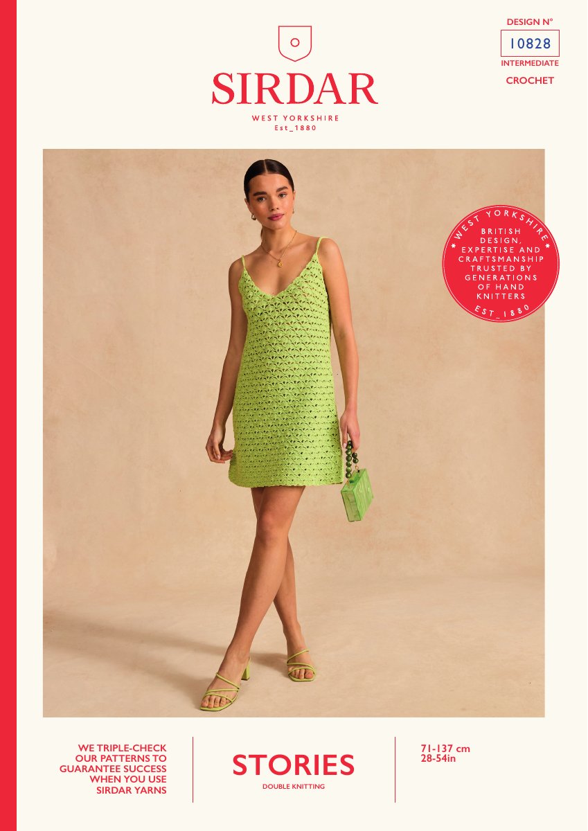 Sirdar 10828 Dress in Stories DK pattern cover