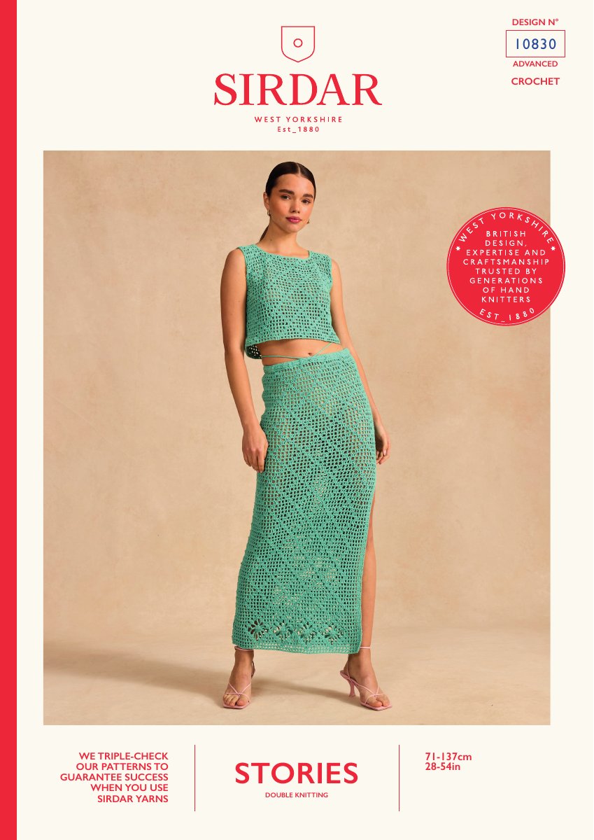 Sirdar 10830 Top in Stories DK pattern cover
