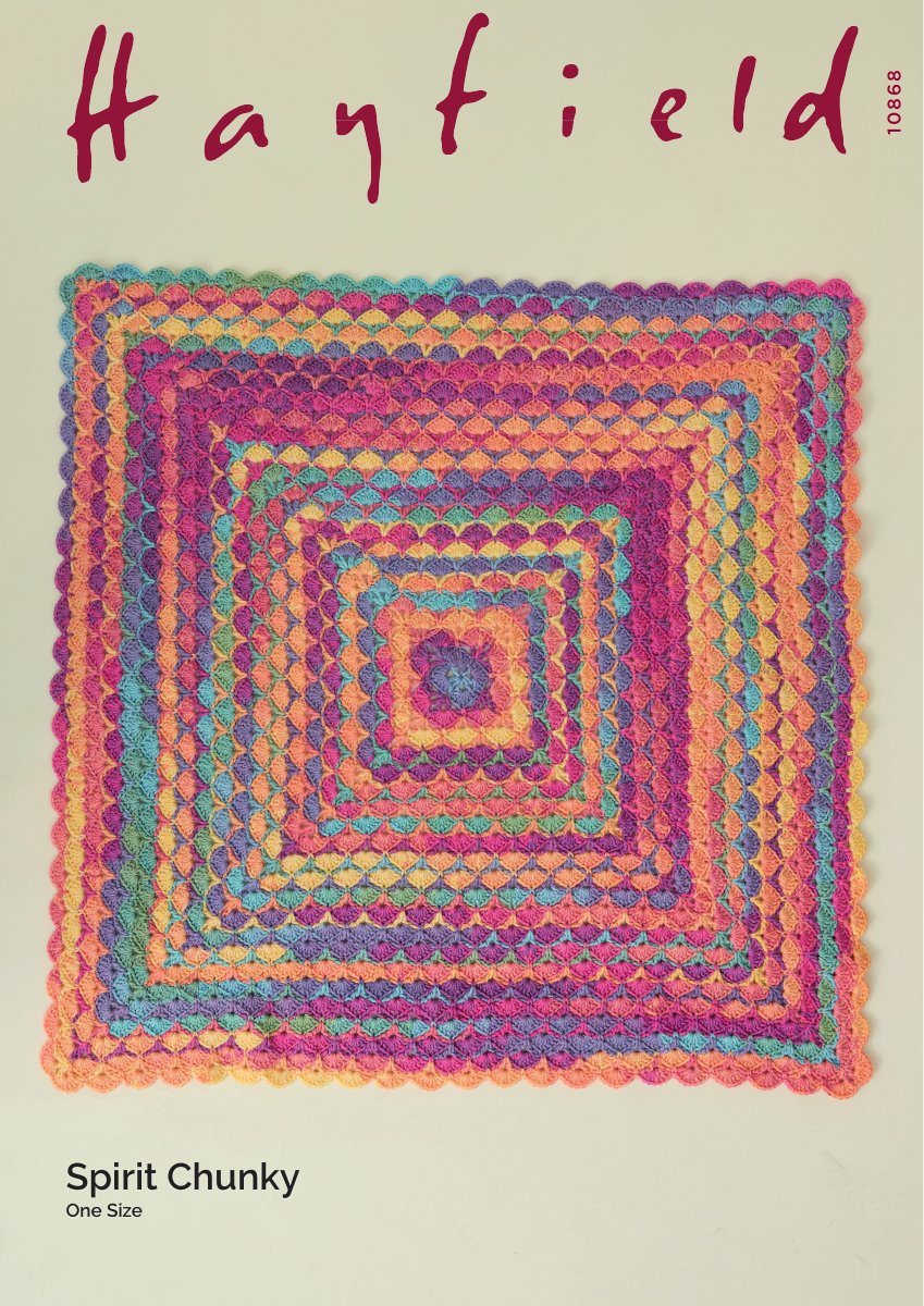 Hayfield 10868 Blanket in Spirit Chunky pattern cover