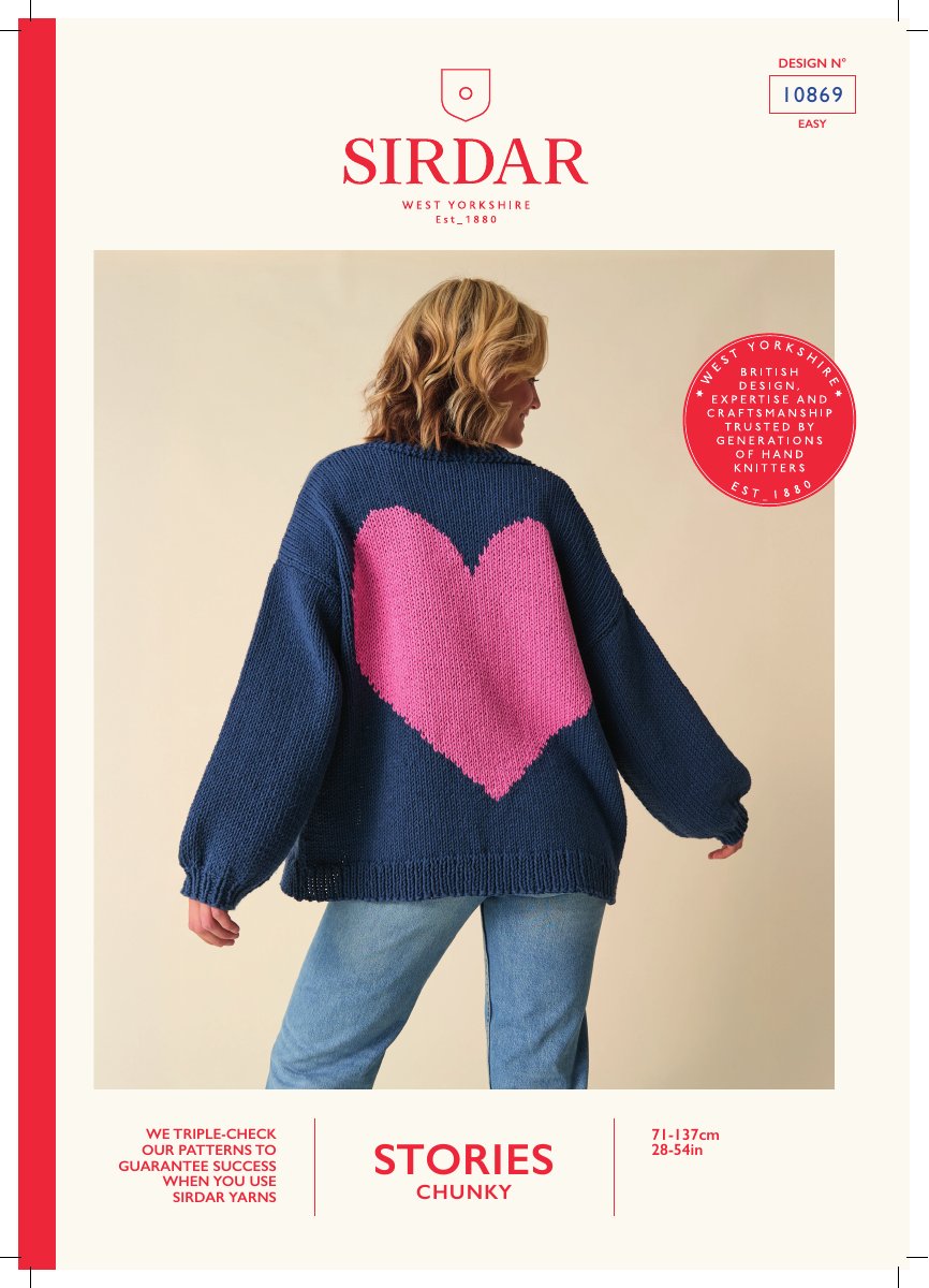Sirdar 10869 Cardigan in Stories Chunky pattern cover