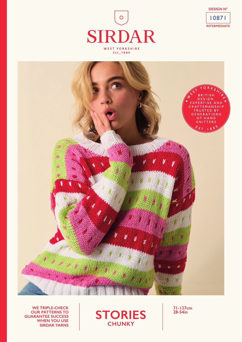 Sirdar 10871 Sweater in Stories Chunky pattern cover